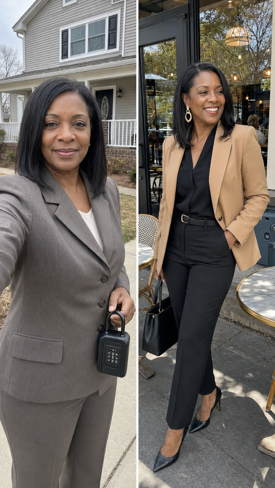 Angela before and after