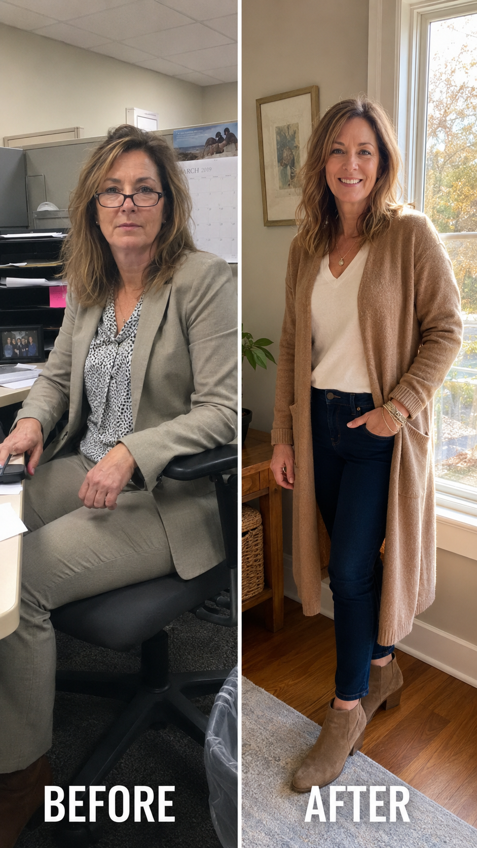 Heather before and after