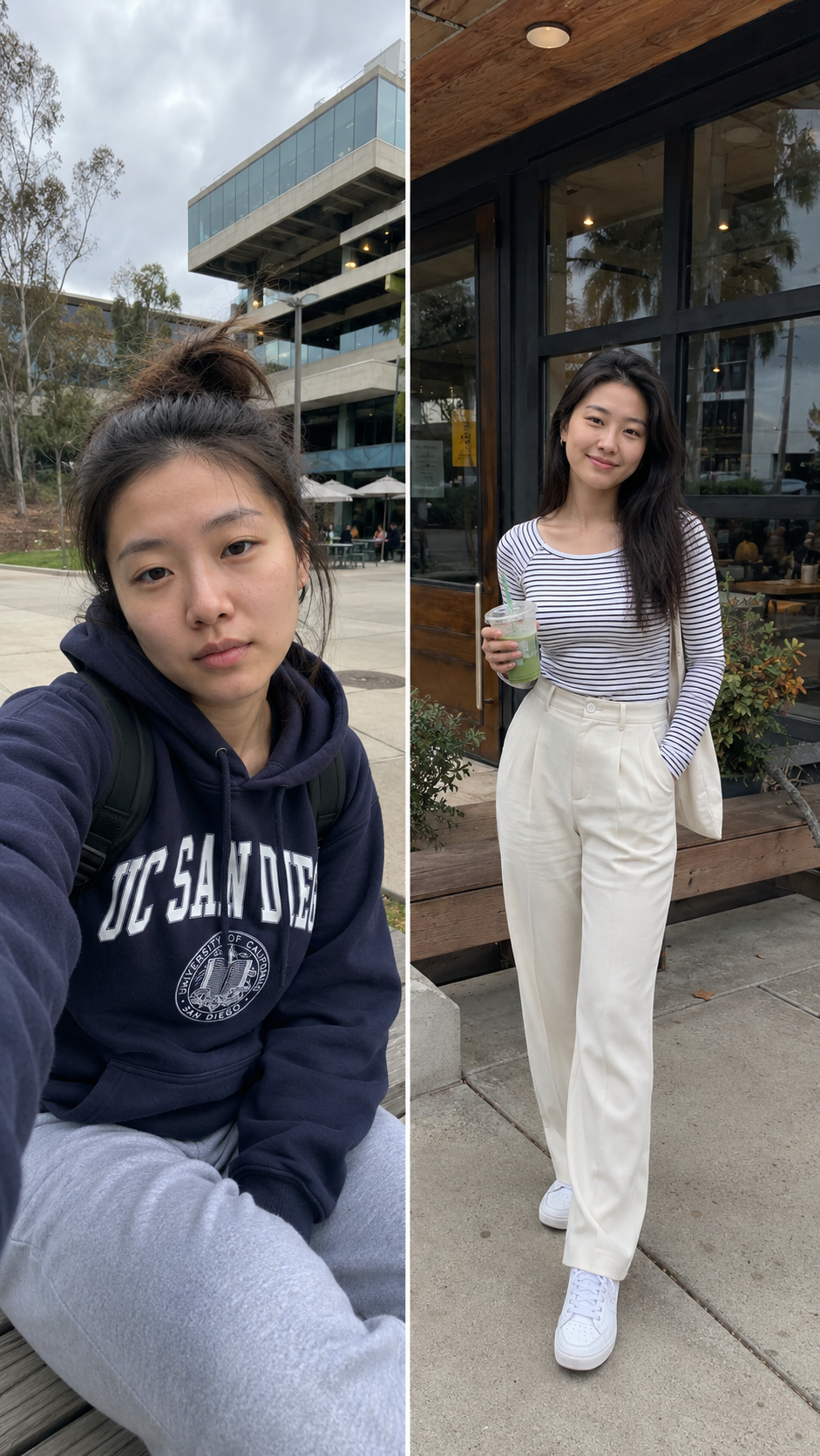 Lily before and after