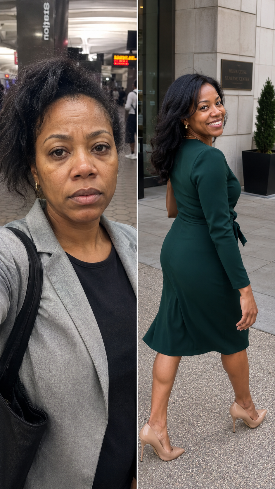 Simone before and after