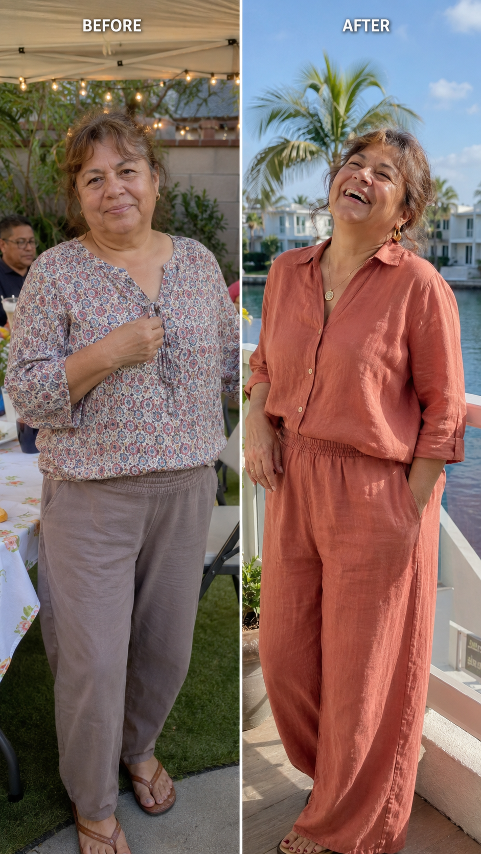 Veronica before and after