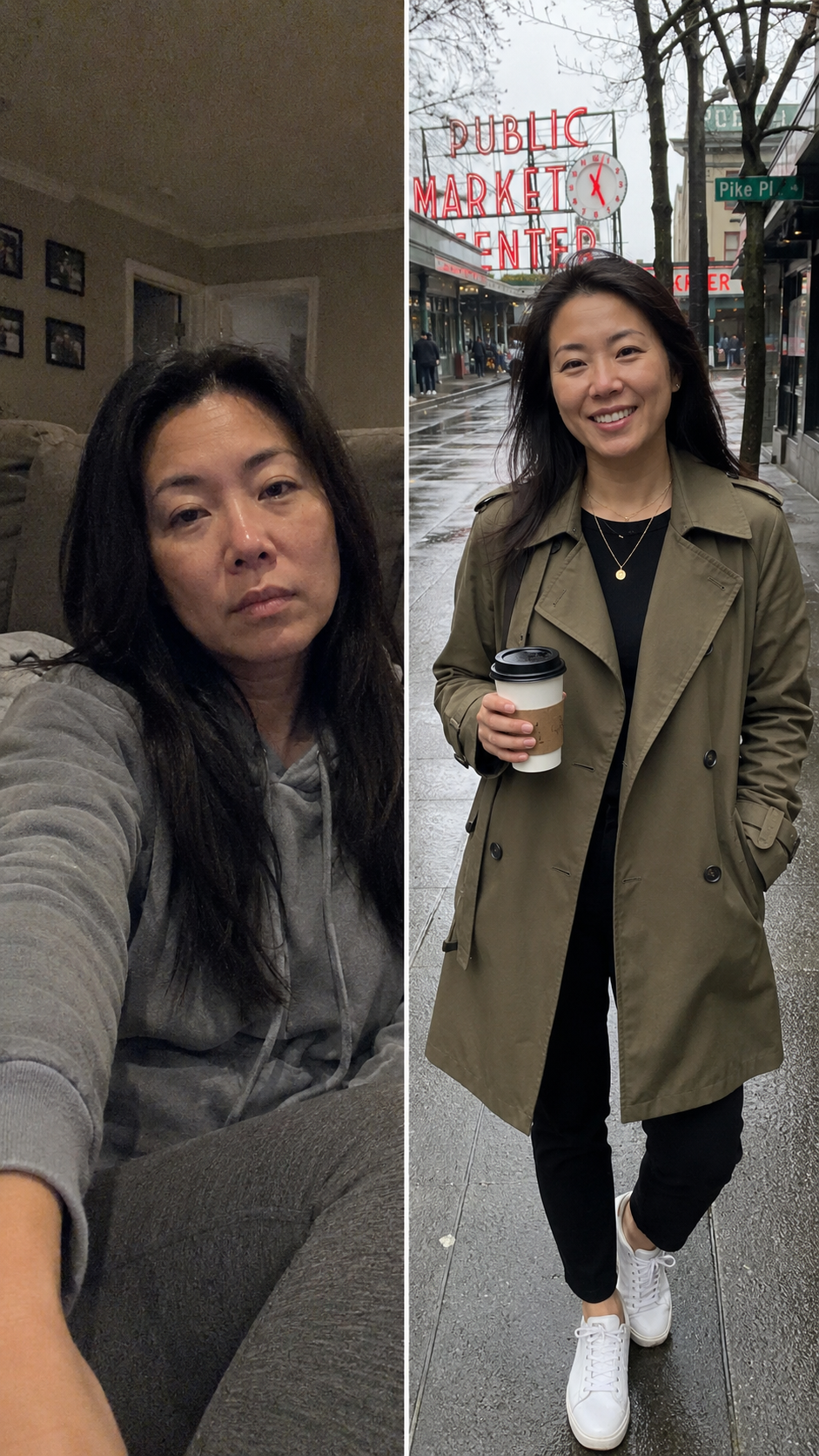 Yuki before and after